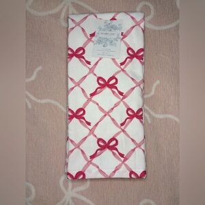 Shabby chic set of three kitchen towels, pink